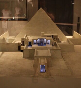 Ancient Egyptian pyramids in the desert