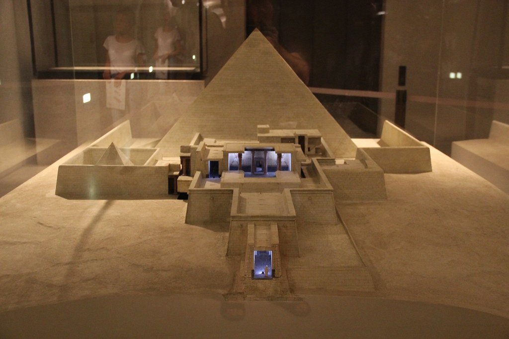 Ancient Egyptian pyramids in the desert