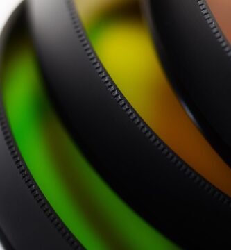 Professional camera with a lens