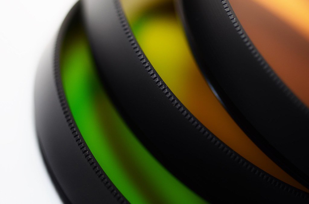 Professional camera with a lens