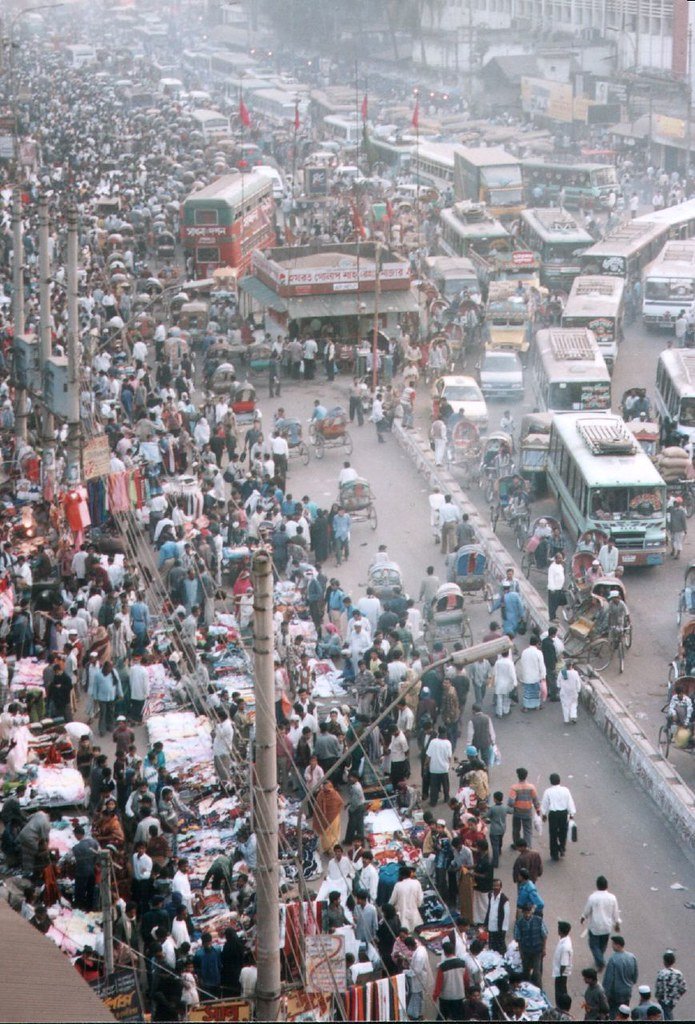 City traffic on a busy street