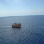 Pirate ship sailing the sea