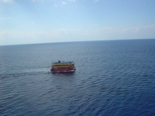 Pirate ship sailing the sea