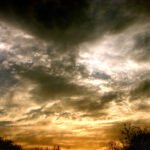 Stormy sky with clouds forming