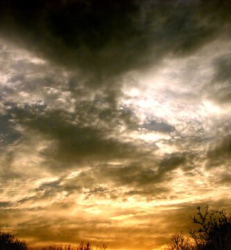 Stormy sky with clouds forming