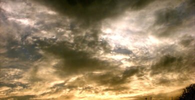 Stormy sky with clouds forming