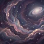 Illustration of a nebula and galaxy in space