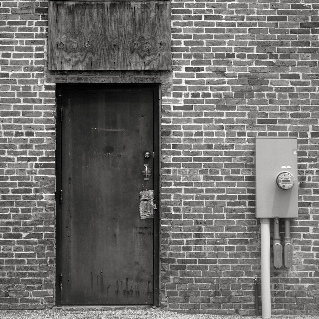 Close-up of a residential electricity meter