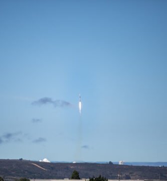 NASA rocket lifting off during a space mission