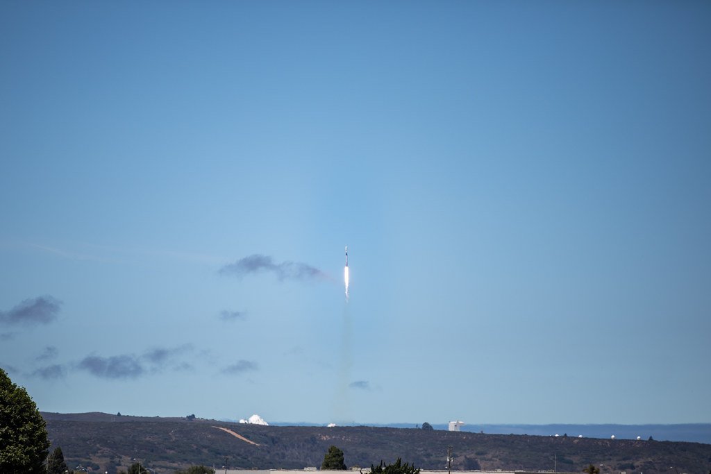 NASA rocket lifting off during a space mission