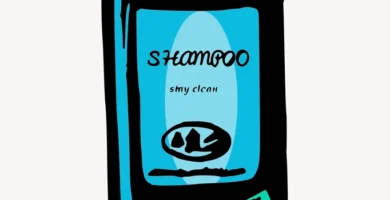Shampoo bottle illustration, related to hair care