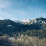 Snow-covered mountain peak