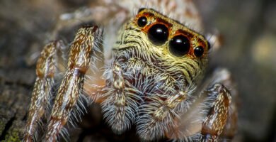 Spider on its web
