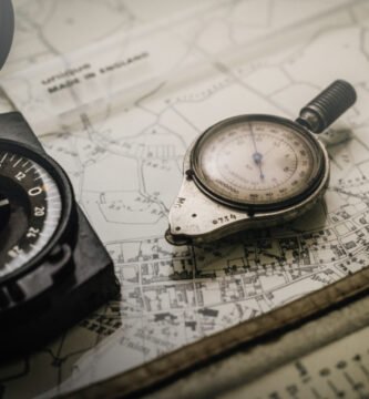 Old nautical compass