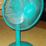 Electric fan in a home setting