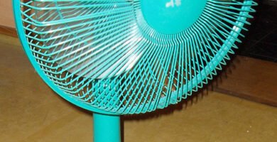 Electric fan in a home setting